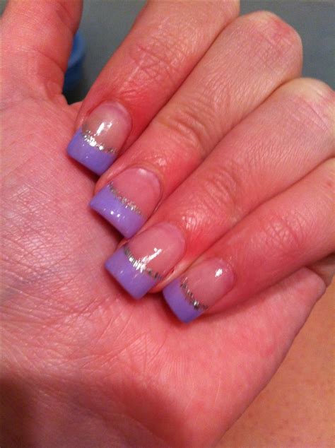 Purple French Manicure Nails Pinterest