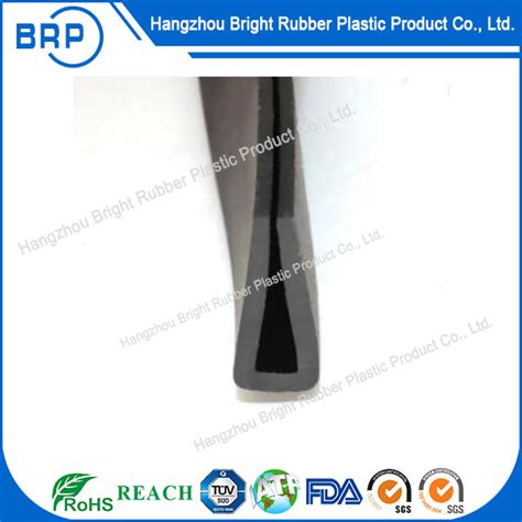 U Shaped Rubber Seal Strip EPDM Rubber Extrusions Glass Edge Guard