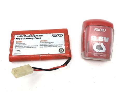 Nikko 96v Nicd Rechargeable Battery Pack 1296 And Compact 4 Hr Charger Works Ver2 For Sale Online