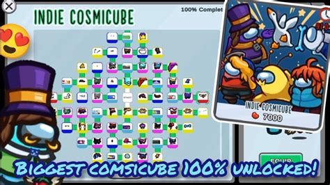 The Indie Cosmicube 100 Unlocked In Among Us 😍💯 Biggest Cosmicube