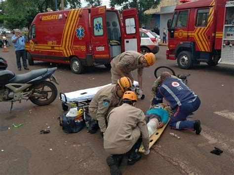 Ciclista Fica Em Estado Grave Após Furar Sinal E Ser Atropelado Por