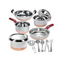 white copper bottom cookware set  home  rs piece  chennai