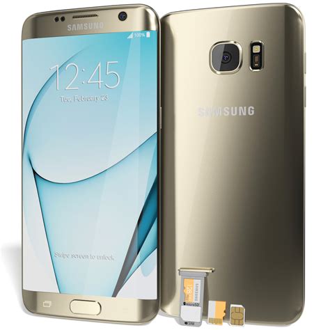 Samsung Galaxy S7 Edge Gold Platinum Con Bandeja De Tarjeta Sd Sim