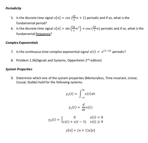 Solved Periodicity Is The Discrete Time Signalx N Cos Chegg