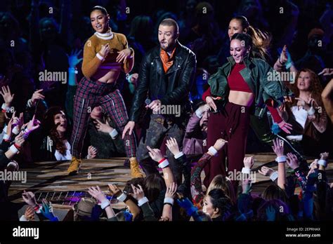 Justin Timberlake Performs During The Pepsi Super Bowl Lii Halftime