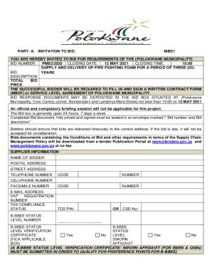 Fillable Online Supply And Delivery Of Fire Fighting Foam For A Period