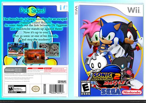 Sonic: Adventure 2 Battle Wii Box Art Cover by Ayron