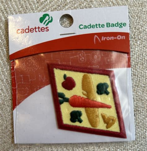 New Girl Scouts Cadette Eating For You Badge Cadettes GS Iron On EBay