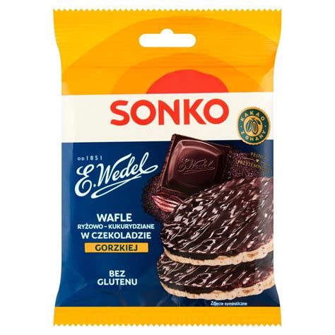 Sonko Wafle ryżowo kukurydziane w czekoladzie gorzkiej 30 g Zakupy