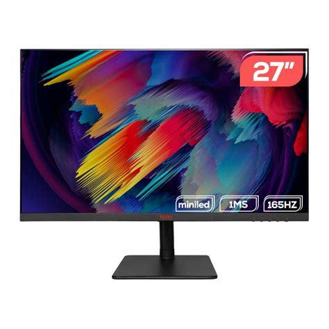 Monitor Profissional Pichau Perseus P1 Miniled 27 Pol Ips Qhd 1ms 165hz Freesync Hdmi