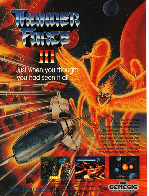 Thunder Force 3 Mega Drive Genesis Advert From Game Players Sega