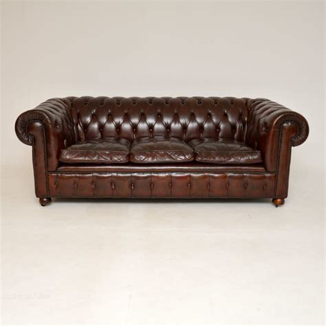 Antiques Atlas Deep Buttoned Leather Chesterfield Sofa