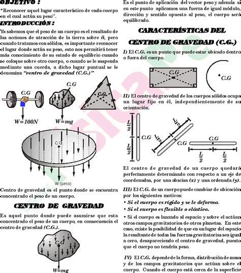 Fisica Aplicada Ejercicios De Centro De Gravedad