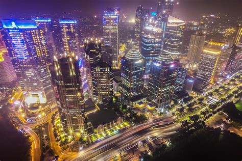 夜のジャカルタ インドネシアの風景 Beautiful 世界の絶景 美しい景色