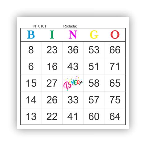 Cartela De Bingo Personalizada Kit Blocos Cartelas