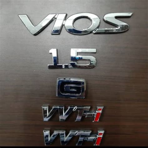 Jual Paket Emblem Logo Tulisan Vios G 1 5 Vvti Chrome Shopee Indonesia