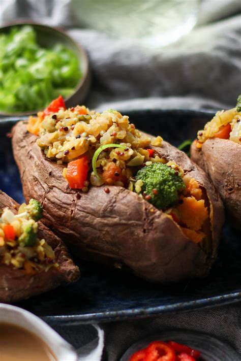 Pick Up Limes Quinoa Red Lentil Stuffed Sweet Potatoes