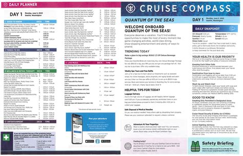 Quantum Of The Seas 7 Night Alaska Glacier Cruise Compass June 5