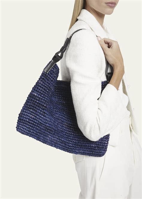 Proenza Schouler White Label Minetta Raffia Shoulder Bag Bergdorf Goodman