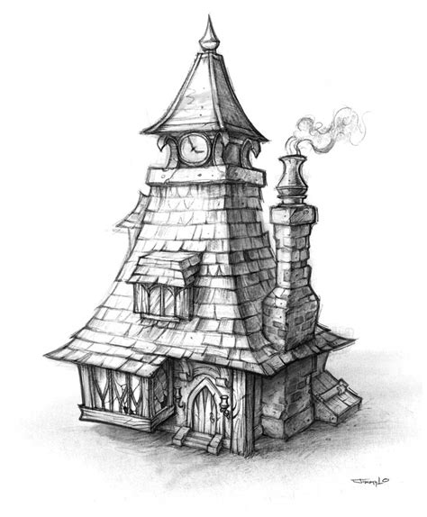 Medieval House Drawing at PaintingValley.com | Explore collection of ...