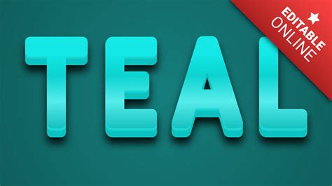 Teal Font Best Rated Text Effects Generator