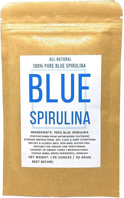 Blue Spirulina Powder 100 Pure Phycocyanin Deep Blue Food Coloring