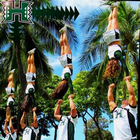 University Of Hawaii The Dream Team Cheer Cheerleading Stunt