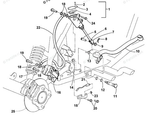 Arctic Cat Atv Oem Parts Diagram For Hydraulic Foot Brake Assembly