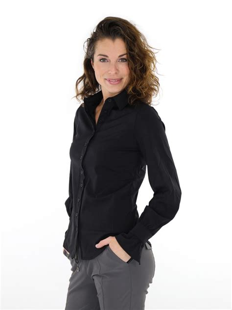 Zwarte Travelstof Blouse Met Mouwdetail Van Mi Piace 108