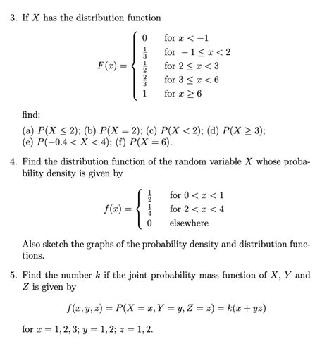 Solved If X Has The Distribution Function F X Chegg