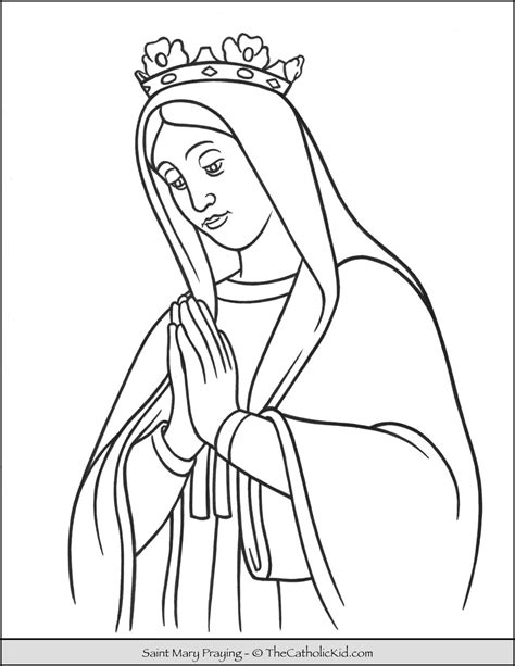 Catholic Coloring Pages Of Mary