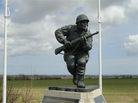 Utah Beach Statue of Lt. Dick Winters, of band of Brothers Fame