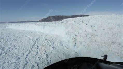 Jakobshavn Glacier Front Aerial Stock Video Clip K