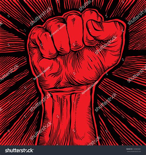 Clenched Fist Held High Protest Vector เวกเตอร์สต็อก ปลอดค่าลิขสิทธิ์ 126965681 Shutterstock