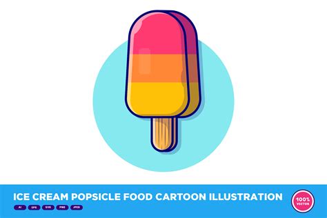 Ice Cream Popsicle Food Cartoon Food Illustrations ~ Creative Market