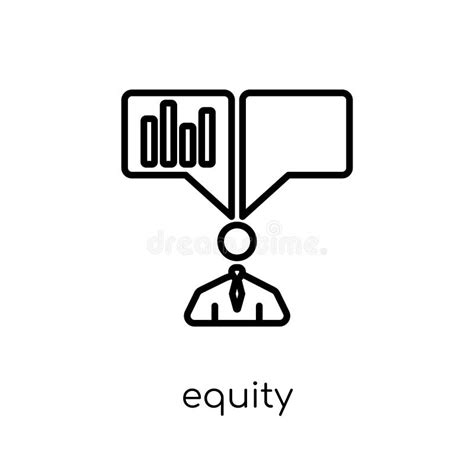 Linear Equity Icon From Crowdfunding Outline Collection Thin Line