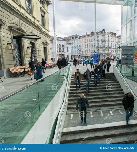 Winterthur, ZH / Switzerland - April 8, 2019: Winterthur Train Station ...