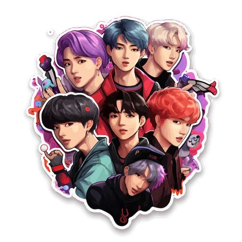 Premium Vector Kpop Cool Sticker Design Vector Art