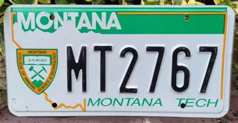 Plaque D Immatriculation Montana Mt Usa Us License Plate Eur