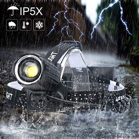 PLLKJ LED Rechargeable Headlamp For Adults 10000 Lumens Outdoor Led