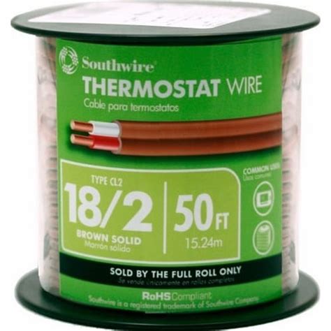 Southwire 50 Ft 18 AWG 2 Conductor In The Thermostat Wire By The Roll