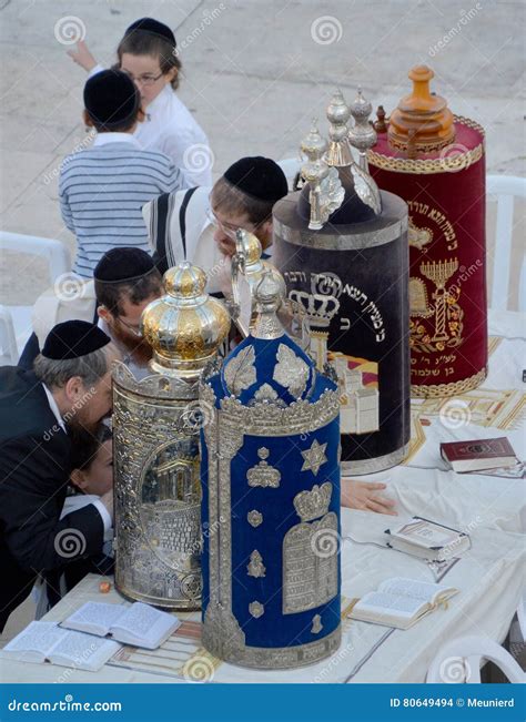 Jewish Man Celebrate Simchat Torah Editorial Stock Image Image Of