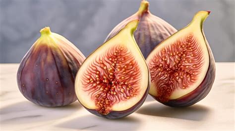 Premium Ai Image A Group Of Figs Sitting On Top Of A Table