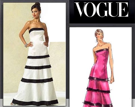 Vogue V2930 Sewing Pattern American Designer Tom And Linda Platt Strapless A Line Evening Gown