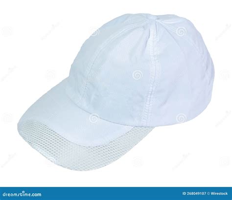 White Baseball Cap Isolated on a White Background Stock Image - Image ...