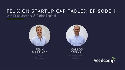 Felix On Startup Cap Tables How To Model An Angel Round Youtube