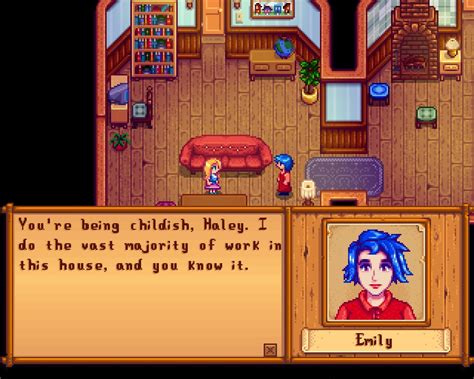 Haley And Emily During Haleys 2 Heart Scene A Stardew Valley Blog