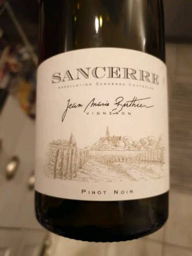 Jean Marie Berthier Sancerre Pinot Noir Vivino US