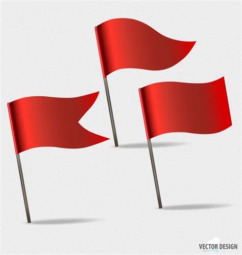 Red Flag Vector Art Stock Images Depositphotos