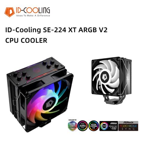 Id Cooling Se 224 Xt Argb V2 Cpu Cooler Computers And Tech Parts And Accessories Computer Parts